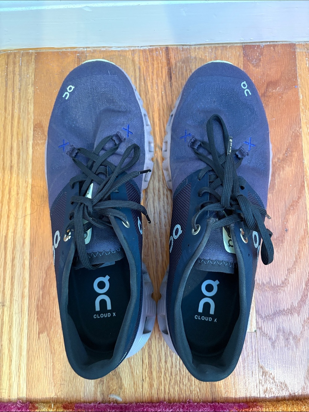 On Running Cloud X women’s  Running Shoes - Navy and Purple